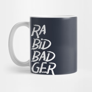 Rabid Badger Typographic Mug